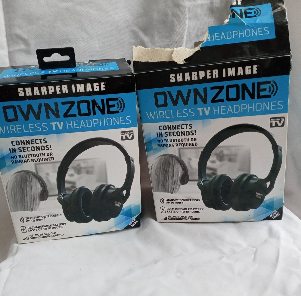 Sharper image wireless tv headphones